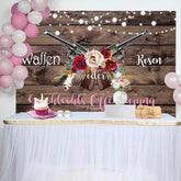 Waffen Oder Rosen Geschlecht Aufdecken Baby Dusche Hintergrund